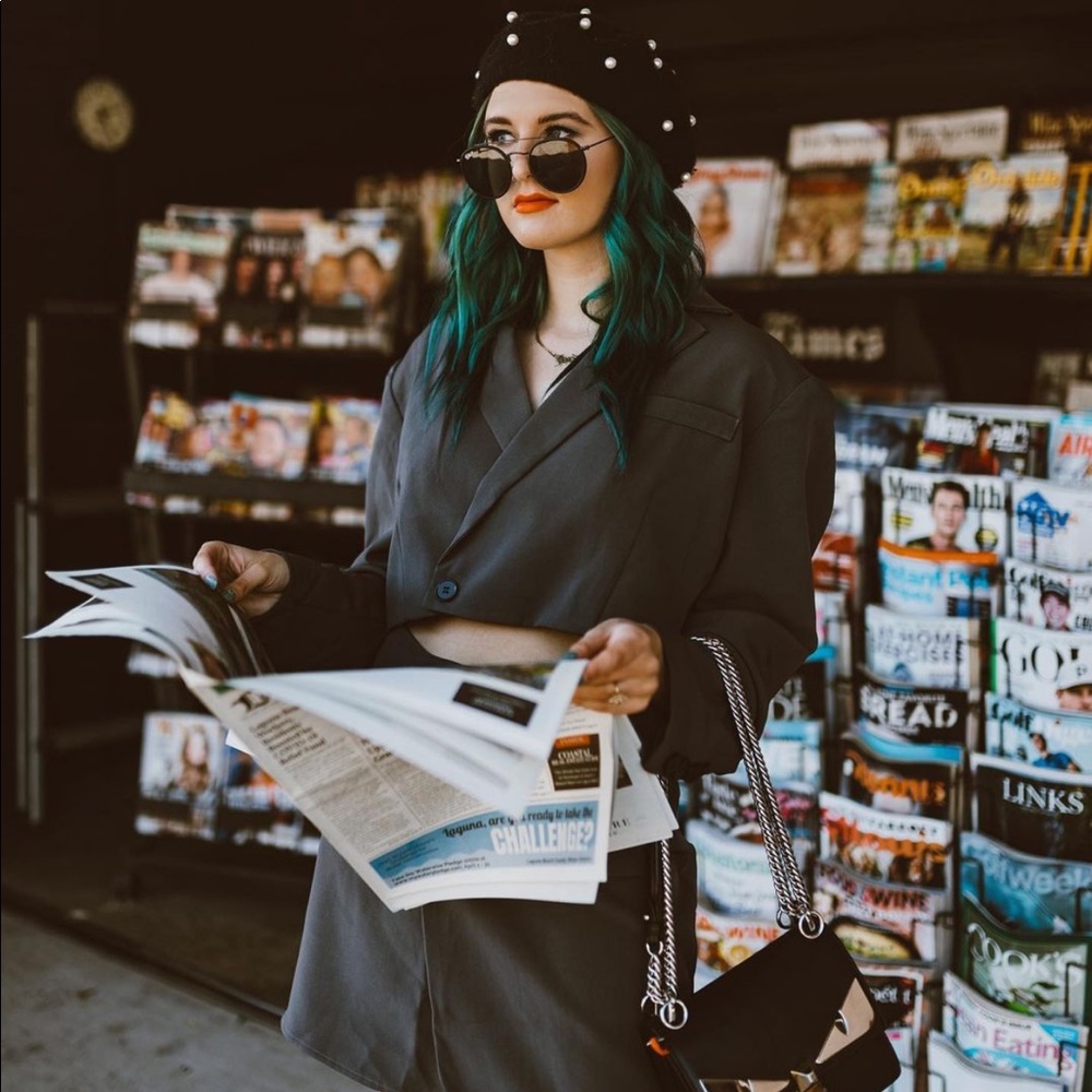 NastyGal Asymmetrical Skirt Suit